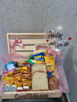CESTA DE CAF� DA MANH� ADORO VC COM BAL�O BUBBLE PEQUENO