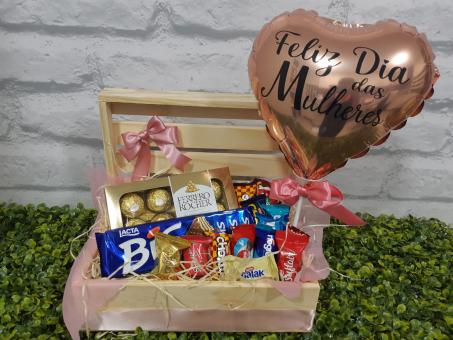 CESTA DE CHOCOLATE OLHA O DIA DAS MULHERES
