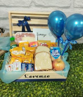 CESTAS DE CAF� DA MANH� BOMBOCADO PERSONALIZADA COM BAL�ES
