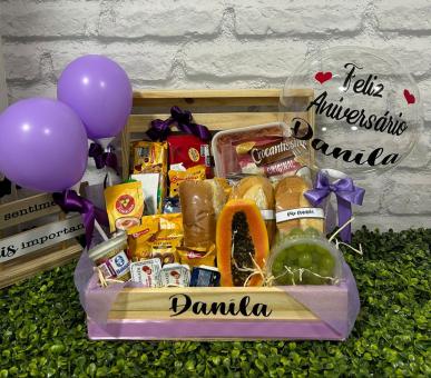CESTA DE CAF� DA MANH� ALEGRIA HOJE E SEMPRE PERSONALIZADA