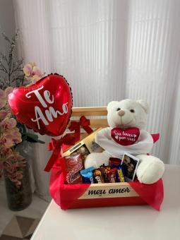CESTA DE CHOCOLATE DIA DOS NAMORADOS LOUCO POR VOC�