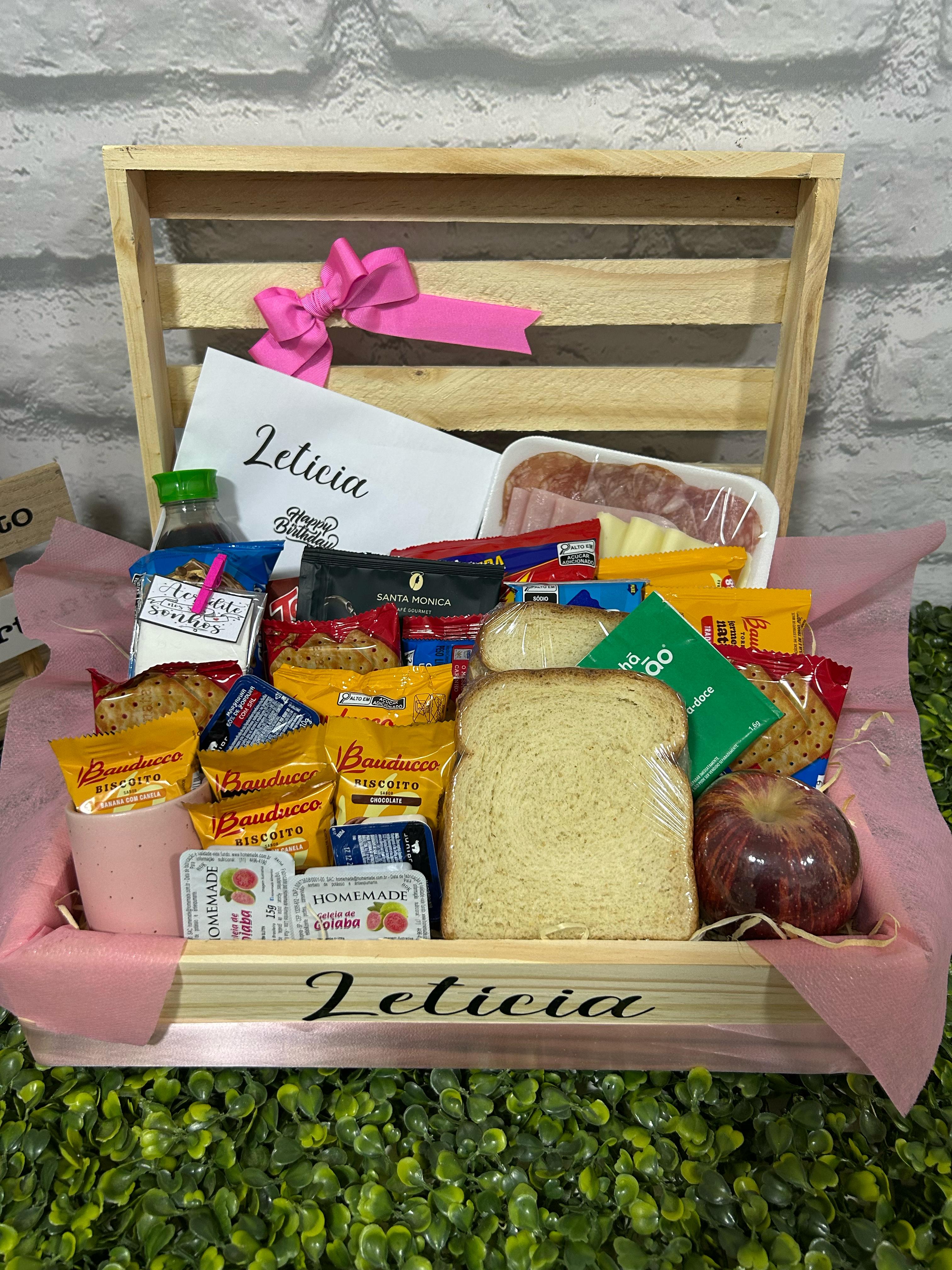 CESTA DE CAF� DA MANH� PENELOPE PERSONALIZADA