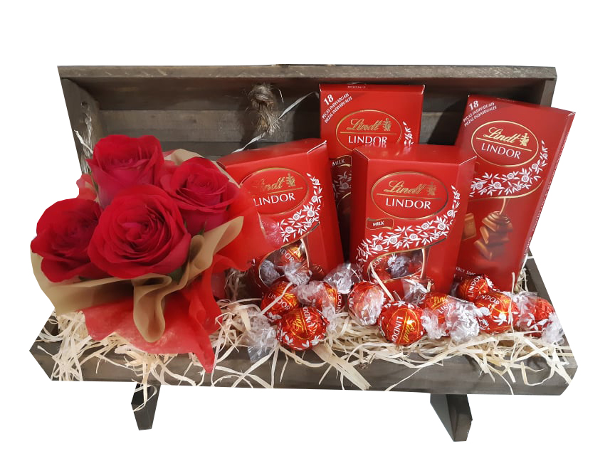 CESTA DE CHOCOLATE LINDT PARA VOC�